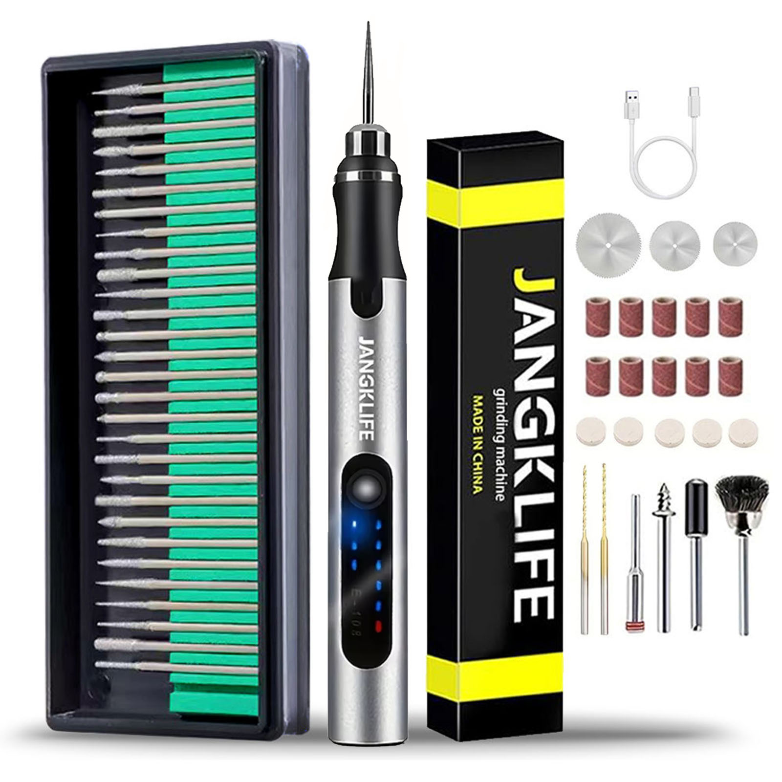 Cordless Rotary Tool Kit Accessories - JANGKLIFE USB 무선 로타리 도구 키트