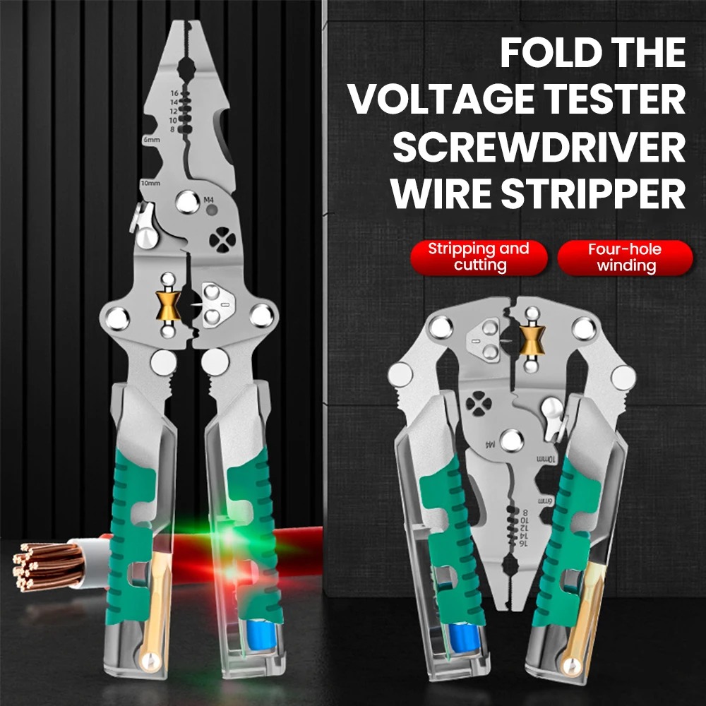 Foldalbe 와이어 스트리핑 펜치 전압 테스트 케이 - Automatic Wire Stripper Cutter 리뷰 및 가격